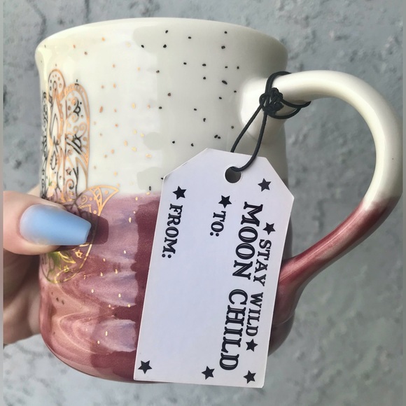 Stay Wild Moon Child Gold Hamsa Hand Mug ✨ - Picture 3 of 5